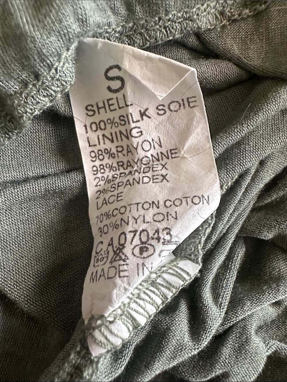 W—Women’s Olive Green Silk Maxi dress - Picture 3 of 11